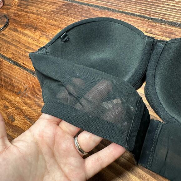 Auden Women's Black Lightly Lined Strapless Bra Size 34C - Picture 6 of 12